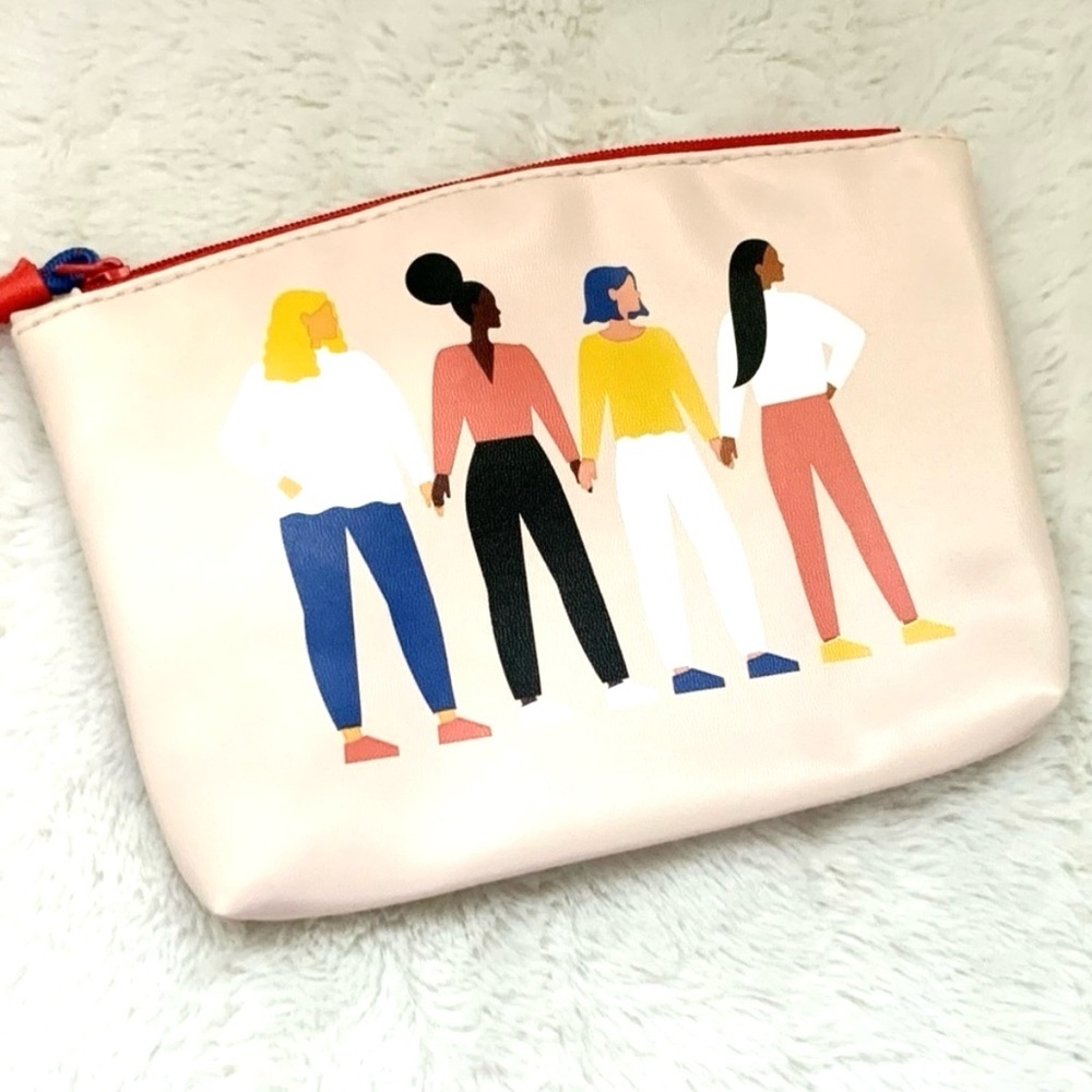Ipsy Cosmetic Makeup Bag Diversity Friends Glam Bag March 2021 Colorful NEW